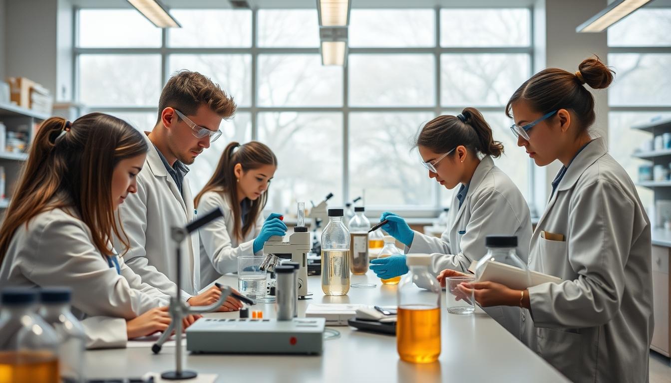 Student using learning strategies while studying